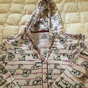 Cuddlduds dog robe sweatshirt style